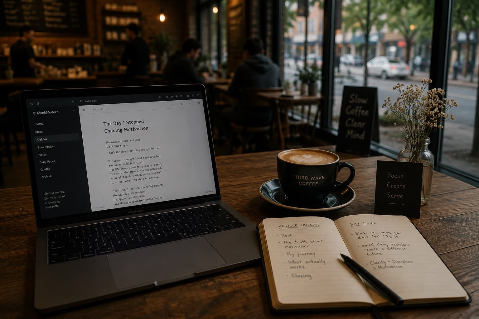 Coffee, Notebook, Camera