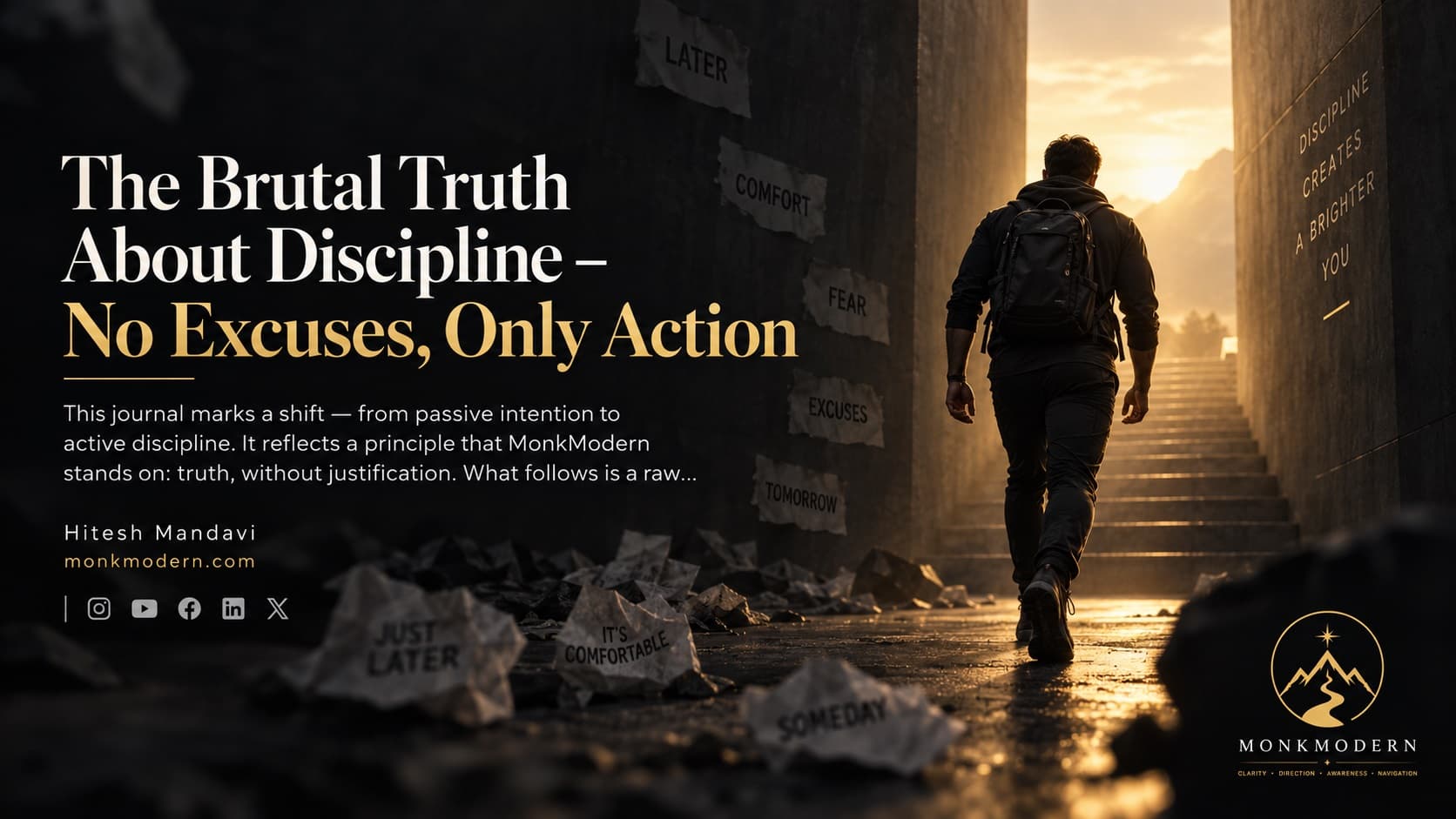The Brutal Truth About Discipline – No Excuses, Only Action | MonkModern